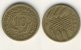 10 Rentenpfennig 1924 D Revers um 90 Grad verdreht