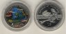 1 Dollar 2001 Imperatorfisch und Halsband-Anemonenfisch