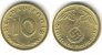 10 Reichspfennig 1938 D --- vz/stfr