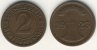 2 Rentenpfennig 1923 F fast vz