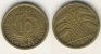 10 Rentenpfennig 1925 D Avers zu Revers verdreht