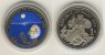 1 Dollar 1994 Neptun mit Meerjungfrau-Meeresfauna mit Nautil PP