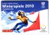 5 Euro 2010 Winterspiele Snowboard kleines Blister