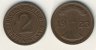 2 Rentenpfennig 1923 D gutes vz